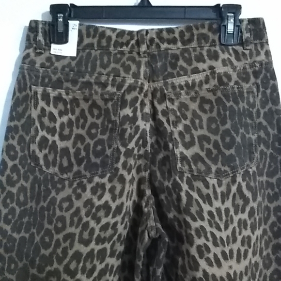 Zara Leopard Mid Rise Culotte Jeans NWT - Picture 6 of 6